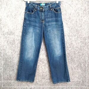 Y2K Old‎ Navy Girls Husky Jeans 14 Loose Baggy Wide Stonewash Adjustable Waist